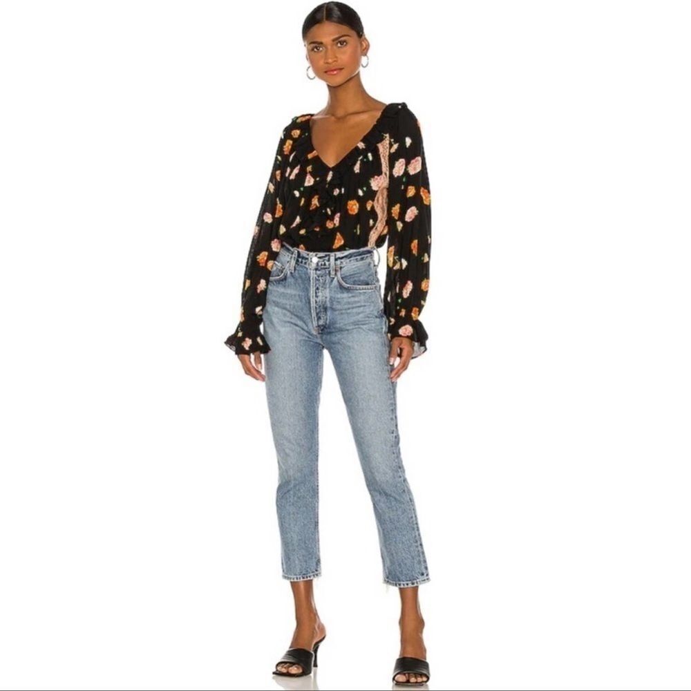 Free People Intimately Floral lace Bodysuit NWOT
